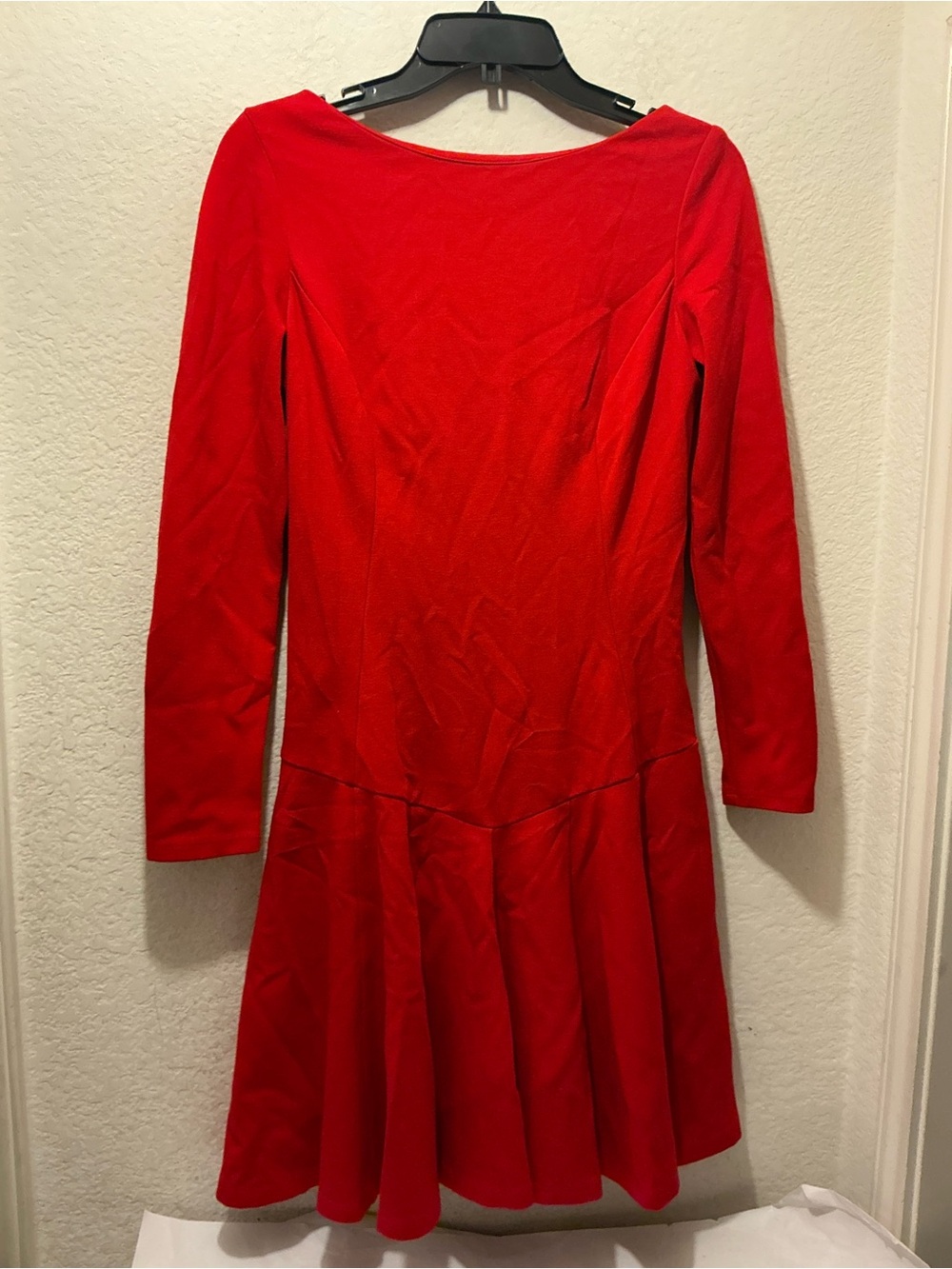 PAULE KA Red Long-Sleeve Fit-and-Flare Girls Dress